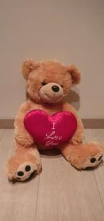 Grand ours en peluche doux avec cœur rouge « Je t'aime », Enlèvement, Comme neuf
