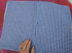 Morceau de tissu coton à carreaux bleus et blancs -, Bleu, Enlèvement ou Envoi, Coton
