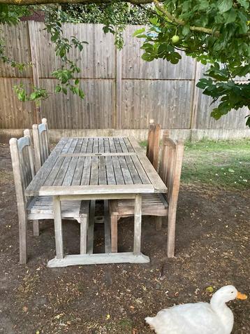 Tuinmeubelen teak tuintafel tuinstoelen beschikbaar voor biedingen