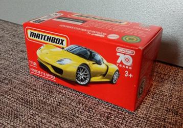 Matchbox Porsche 918 Spyder Geel 77/100 - 1.64 beschikbaar voor biedingen