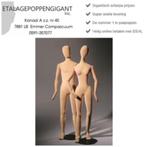 Flexibele Mannequins SlimLine in Stof en Rubber Gecoat Nieuw, Overige kleuren, Maat 48/50 (M), Overige typen, Nieuw