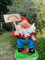 (Tuin)Beeld grote tuinkabouter welcome, tuin, huis 100 cm, Tuin en Terras, Ophalen, Nieuw, Kunststof, Tuinkabouter