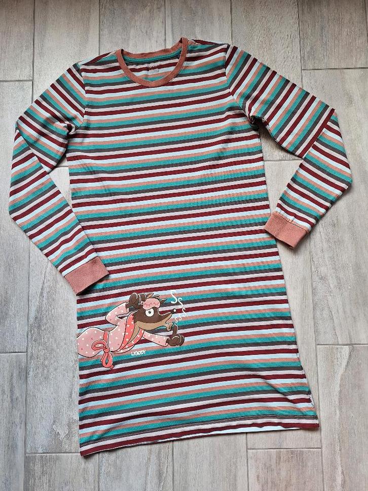 ✿ M164 - Woody slaapkleed thema wolf, Kinderen en Baby's, Kinderkleding | Maat 164, Zo goed als nieuw, Meisje, Nacht- of Onderkleding