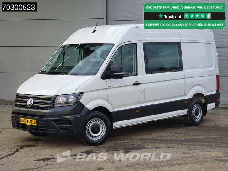 Volkswagen Crafter 102pk Dubbel Cabine L3H3 Trekhaak Navi Ai, Auto's, Bestelwagens en Lichte vracht, Bedrijf, Te koop, Centrale vergrendeling