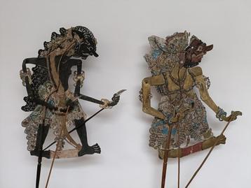 Marionnettes théâtre d'Ombre indonésienne Wayang kulit beschikbaar voor biedingen
