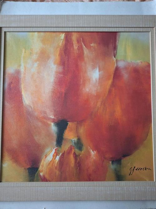 KOOPJE fleurig schilderij Greetje Feenstra Tulpen, Antiek en Kunst, Kunst | Schilderijen | Modern, Ophalen