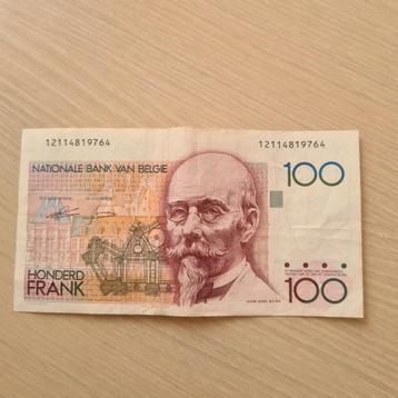 Belgisch bankbiljet van 100 frank, Ophalen of Verzenden