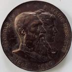 Médaille commémorative 25/60 ans royauté Léopold II/indépend, Collections, Autres types, Enlèvement, Utilisé