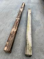 Gebruikte geschaafde balk paal in hardhout 2 m 14/14 cm, Gebruikt, Hardhout, Palen, Ophalen