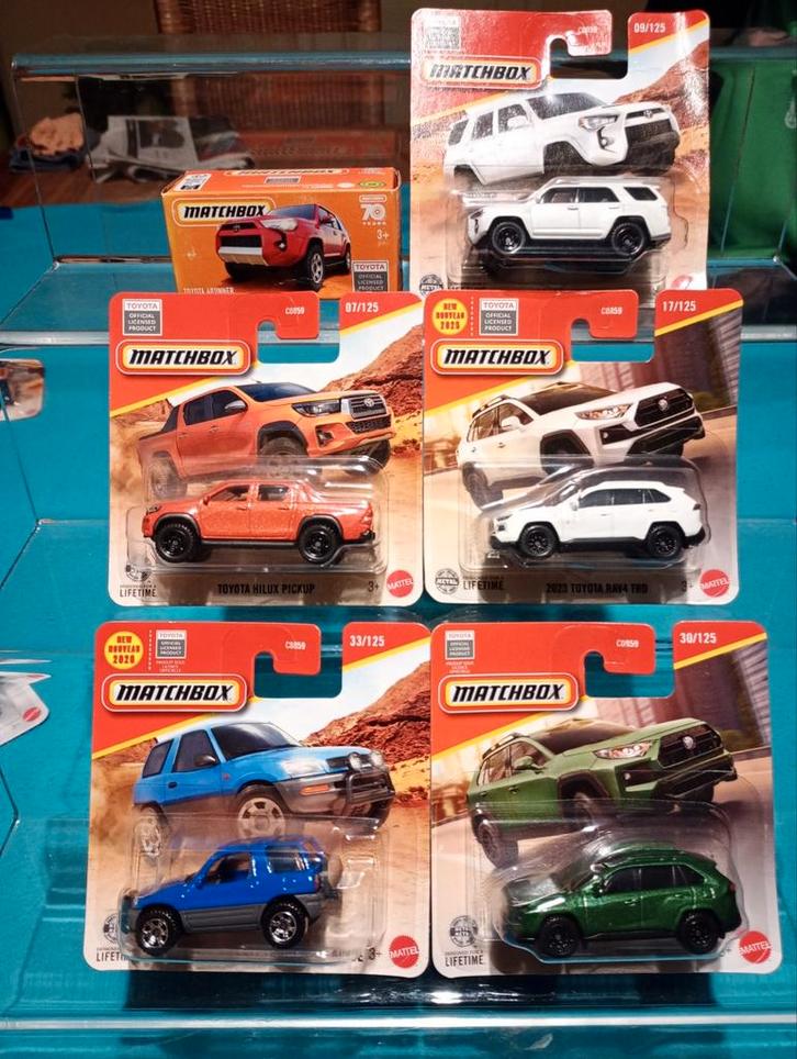 6 x Toyota, Hobby & Loisirs créatifs, Voitures miniatures | Échelles Autre, Voiture, Enlèvement ou Envoi