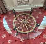 ronde salontafel „Brutalist Style”, Huis en Inrichting, Ophalen, Gebruikt, Glas