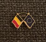 PIN - VLAG - BELGIË - BELGIQUE - EUROPA - EUROPE, Collections, Envoi, Utilisé, Ville ou Campagne, Insigne ou Pin's