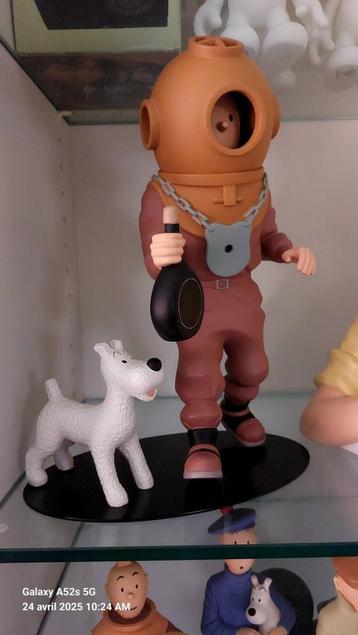 Tintin et milou plongeur 32 cm leblon. beschikbaar voor biedingen
