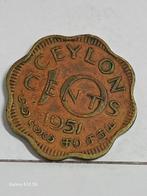 Ceylon ,George VI ,10 cents 1951, Enlèvement ou Envoi, Autres pays, Monnaie en vrac