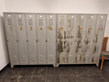 Lockers 2 x 5 lockerkasten, Huis en Inrichting, Kasten | Lockerkasten, Ophalen, Gebruikt, Industrieel