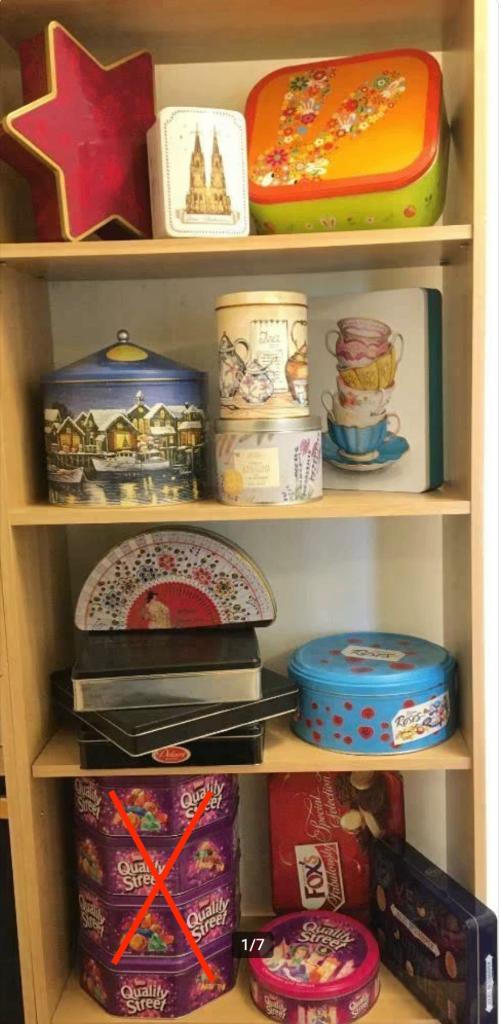 blikken dozen Quality Street, Cadbury's, Duitse, Spaanse..., Verzamelen, Blikken, Zo goed als nieuw, Ophalen of Verzenden