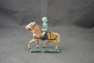 Soldat vintage à cheval (style Elastolin, Lineol), Enlèvement ou Envoi