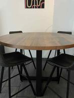 Hoge tafel en barstoelen, Huis en Inrichting, Ophalen, Rond, Zo goed als nieuw, Vier personen