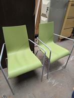4 chaises robustes avec accoudoirs empilables en aluminium v, Utilisé, Enlèvement ou Envoi
