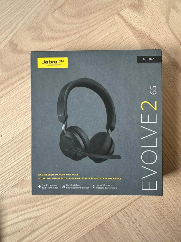 Jabra Evolve 2 65, Computers en Software, Headsets, Zo goed als nieuw, Ophalen of Verzenden