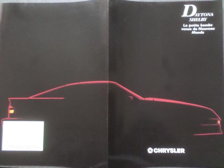 Chrysler Daytona Shelby Brochure - FRANS, Boeken, Auto's | Folders en Tijdschriften, Ophalen of Verzenden