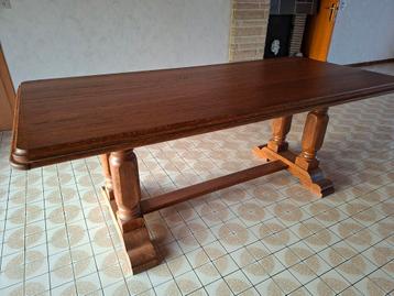 Eiken livingtafel 1m98 op 90cm beschikbaar voor biedingen