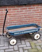 Vintage MTD 510 blauwe ijzeren trekwagen kogellagerwielen., Ophalen, Gebruikt