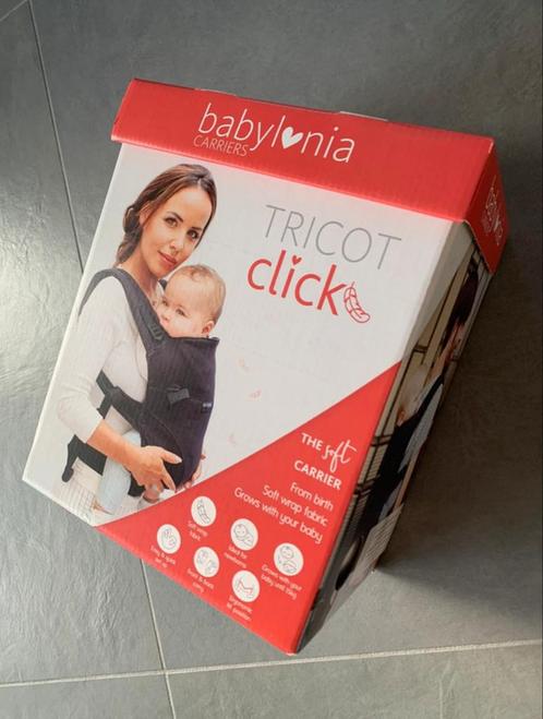 Babylonia tricot click draagzak - prachtstaat, Kinderen en Baby's, Babydragers en Draagdoeken, Zo goed als nieuw, Draagzak, Buik