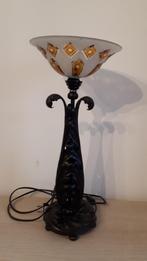 Lampe art deco en fer forgé martelé tulipe, Ophalen of Verzenden