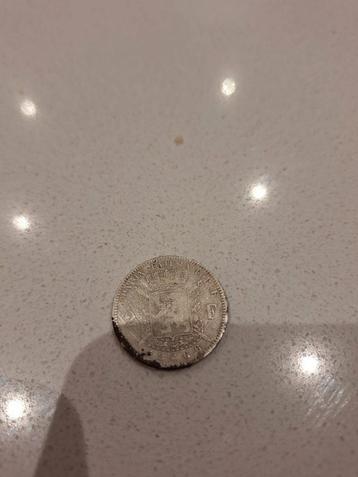 piece argent 2 francs leopol 2 1866, Enlèvement ou Envoi, Argent, Argent