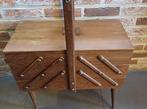 vintage houten naaikist, Ophalen, Gebruikt, Mand, Rechthoekig