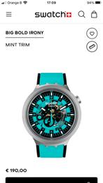 SWATCH big Bold irony    Mint trim, Handtassen en Accessoires, Horloges | Heren, Nieuw, Staal, Swatch, Kunststof