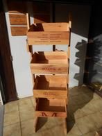 HOUTEN MEDOC  BORDEAUX 4 KISTEN STAAND REK, Verzamelen, Wijnen, Ophalen