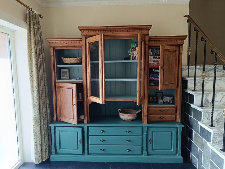 Prachtige houten kast in landelijke stijl, Antiek en Kunst, Antiek | Meubels | Kasten, Ophalen