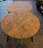 Salontafel, Huis en Inrichting, Tafels | Salontafels, Ophalen, 50 tot 100 cm, Rond, Teakhout