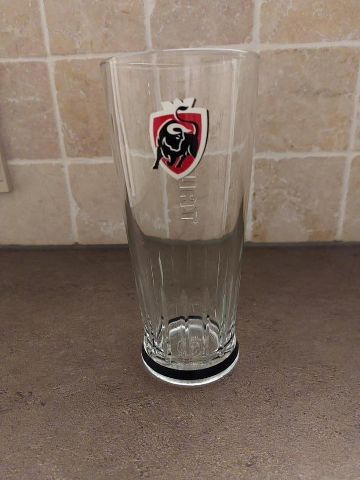 8   "Tauro" Jupiler bierglazen(33cl), Verzamelen, Glas en Drinkglazen, Zo goed als nieuw, Bierglas, Ophalen