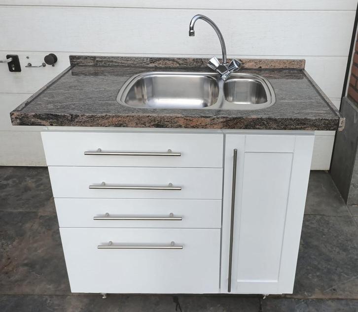 Meuble de cuisine plan de travail en granit € 398,-, Jardin & Terrasse, Cuisines extérieures, Comme neuf, Autoportant, Enlèvement