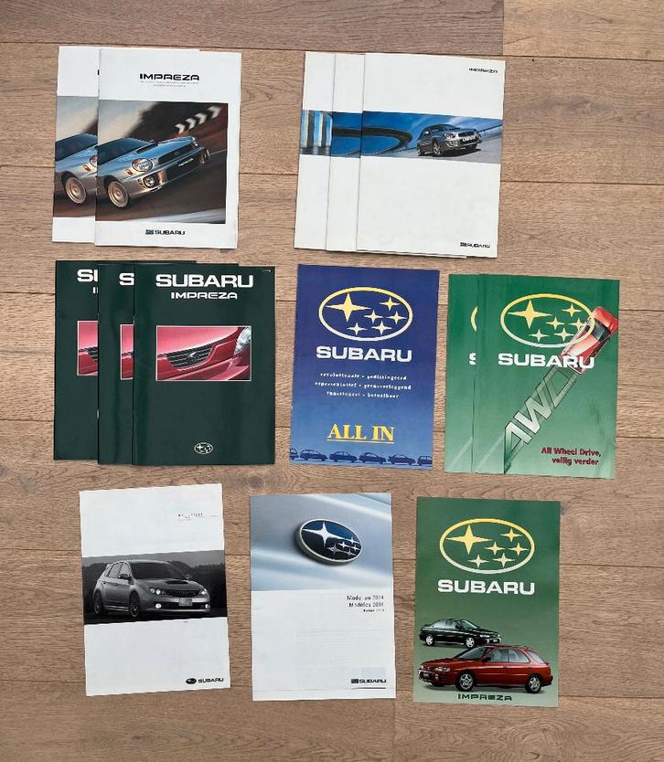 SUBARU IMPREZA FOLDERS, Boeken, Auto's | Folders en Tijdschriften, Ophalen of Verzenden