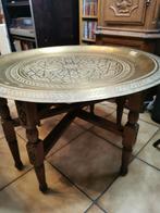 Gebeitelde Marokkaanse koperen tafel, Ophalen of Verzenden