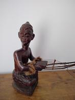 Statue de joueur de harpe Kuba du Congo, Ophalen of Verzenden