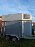 Tweepaardstrailer met zadelkamer, Dieren en Toebehoren, Ophalen, Gebruikt, Overige materialen, 2-paards trailer