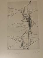Kopergravure getekend RG90 genummerd 1/5, Ophalen of Verzenden