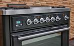 🔥Luxe Fornuis Boretti Majestic 90 cm antraciet GASOVEN, 60 cm of meer, Ophalen of Verzenden, Zo goed als nieuw, Energieklasse A of zuiniger
