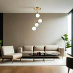 Suspension moderne dorée, Huis en Inrichting, Lampen | Hanglampen, Ophalen, Nieuw, Glas, 50 tot 75 cm