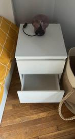Mooi paar witte nachtkastjes met laden, Huis en Inrichting, Ophalen, Zo goed als nieuw