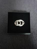 Zilveren ring van Nona maat 54, Handtassen en Accessoires, Met kristal, Ophalen of Verzenden, Zo goed als nieuw, Dame