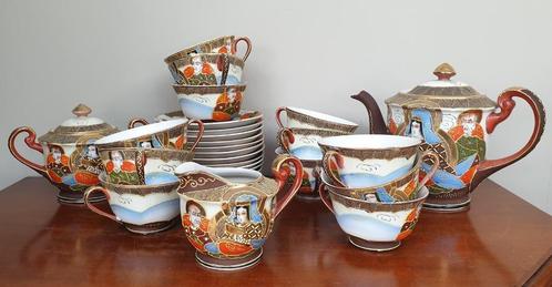 Zeer mooie 25-delige Satsuma porseleinen koffieset, Antiek en Kunst, Antiek | Porselein, Ophalen