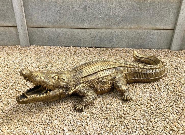 Beeld krokodil L150cm, Verzamelen, Beelden en Beeldjes, Nieuw, Dier, Ophalen