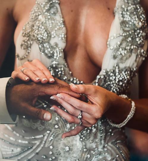 Crystal Rhinestones Handmade  Bridal Dress,  Maat 38, Kleding | Dames, Trouwkleding en Trouwaccessoires, Ophalen of Verzenden