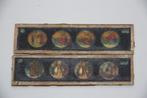 Antieken dia glasvenster * master view kaartjes nr 1 + 4, Ophalen of Verzenden